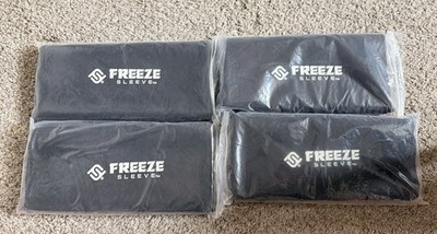 Freeze Sleeve Cold/Hot Compression Therapy, Post-Surgery Packs Black 4 Pack