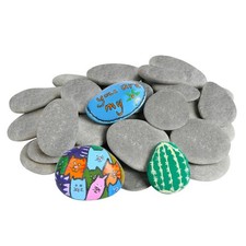 15 Pcs Painting Rocks Flat Kindness Rocks for DIY Arts Crafts Decorations