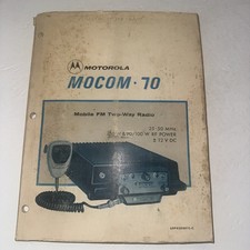 Motorola MOCOM-70 1973 Mobile FM radio bidirezionale manuale istruzioni 68P81008E75-C