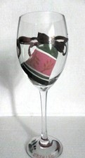 Hand Painted 6 oz Wine Glass "Cherish" Ornament
