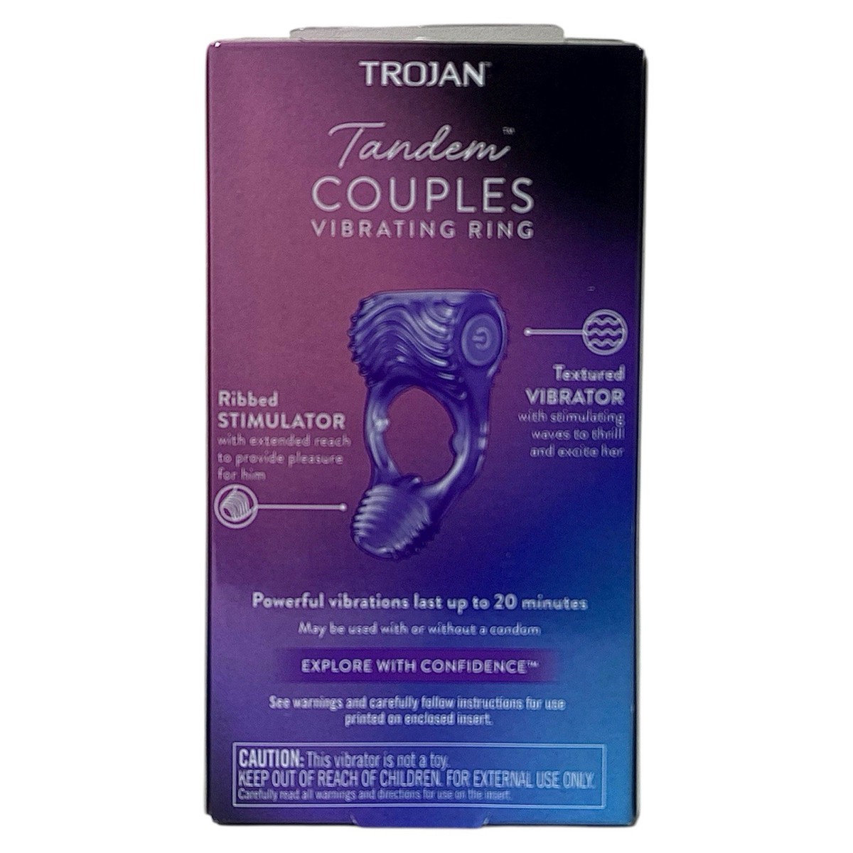 trojan duet 2-in-1 vibrating massager + ring Trojan main image 0