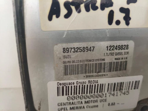 8973258947 Centralina Motore per OPEL MERIVA Cosmo 1741745 - Foto 3 di 3