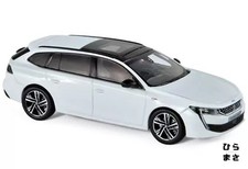 Diecast Miniature Car 1/43 Peugeot 508 SW GT 2018 Pearl White Collector