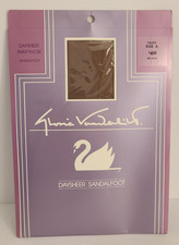 Vintage Gloria Vanderbilt Pantyhose Daysheer Sandalfoot Taupe Size A