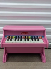 Melissa & Doug Learn-to-Play Pink Piano w/ 25 Keys - Toddlers Pre-Schoolers Kids