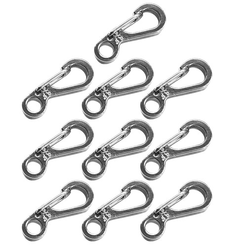 10 Pcs Spring Buckle Paracord Mini Carabiner Clip Keychain Lock Hook