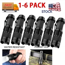 1-6x Flashlight LED Tactical Military Grade Torch Small Flashlight Bright Light