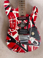 EVH Striped Series Frankie Electric Guitar Red/White/Black Relic