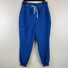 FIGS Technical Collection Zamora Womens Jogger Scrub Pants Blue - M/P Petite