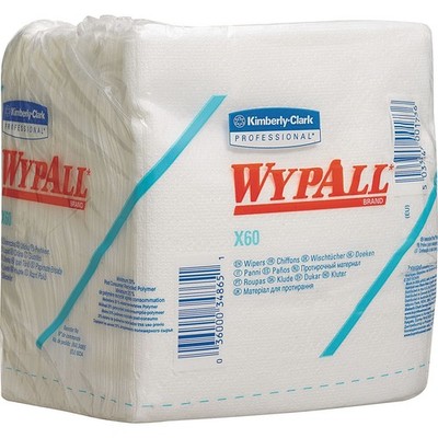 Wischtuch X60 6034 L.ca.310 mmxB.ca.320mm weiß 1-lagig 12 Btl.à 76 Tü.WYPALL