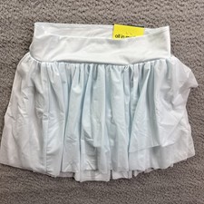 All in Motion Girls Youth Large 10/12 Light Blue Mid Rise Pleated Skort
