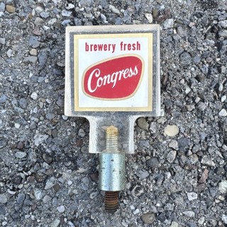 Rear!!! 1950s Congress Beer Tap Handle Knob Haberle Congress Brewing Syracuse NY