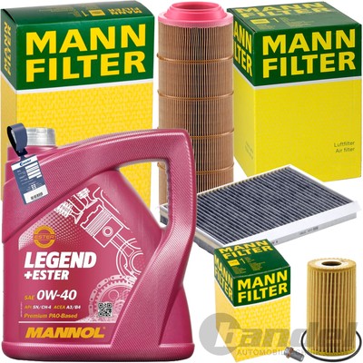 MANN INSPEKTIONSKIT+5L MANNOL 0W-40 ÖL passend für MERCEDES A KLASSE VANEO W414