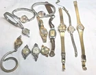 Vintage Womens Petite Wrist Watch Lot Of 12 Bulova Accutron Helbros Benrus Seiko