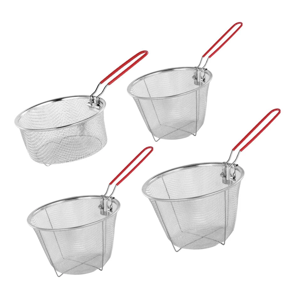 Stainless Steel Frying Basket, Kitchen Strainer, Restaurant for Frying, Food