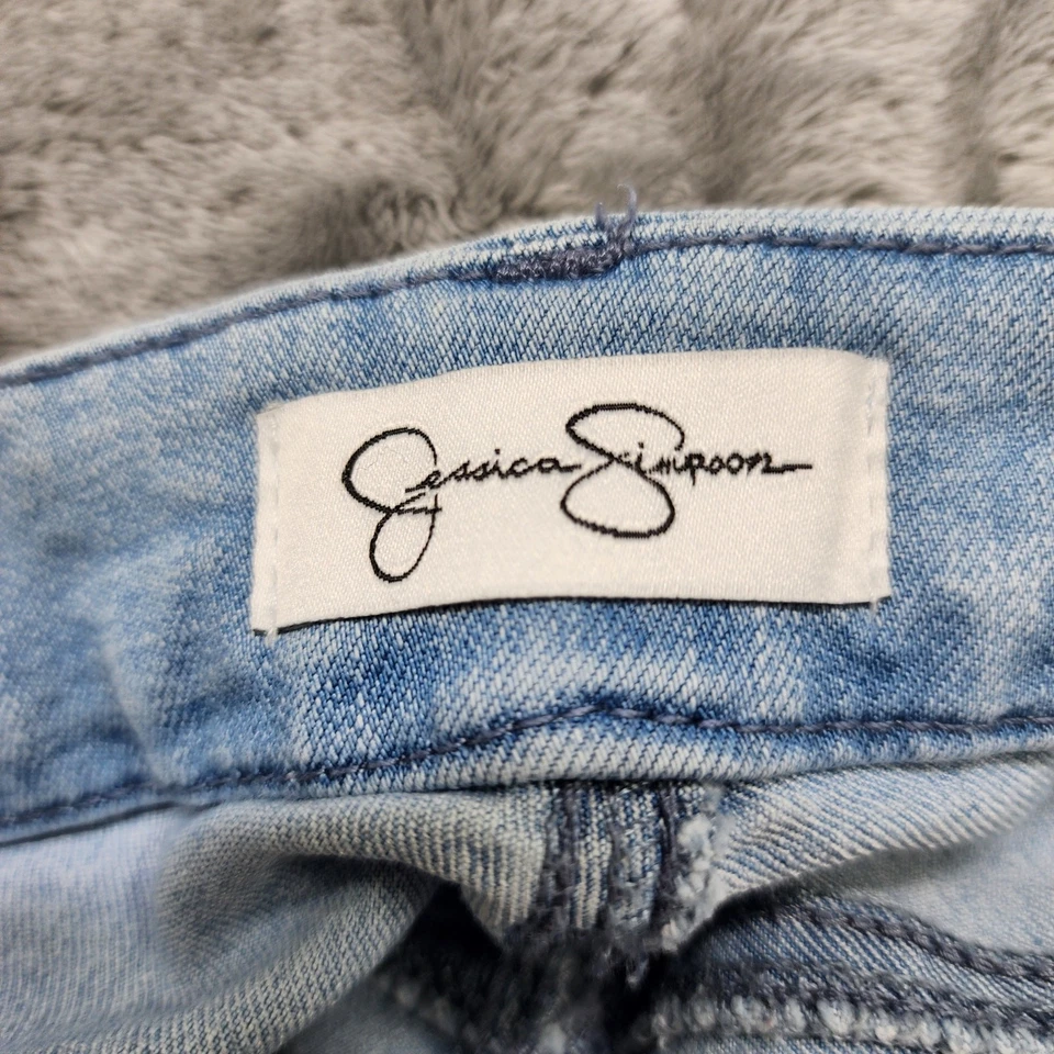 Женские джинсы Jessica Simpson 28 Blue Light Wash Uptown High Rise Raw Hem Stretch - Изображение 4 из 4