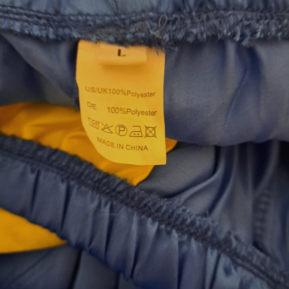 Pantalones de Disfraz Estilo Chándal Años 80 L Azul Amarillo Shell Traje Anime Halloween Nuevo Foto 4 de 4