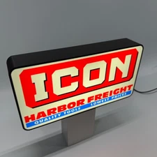 Icon Harbor Freight Icon series tools LED garage sign 11 in. Wide  Wall Decor