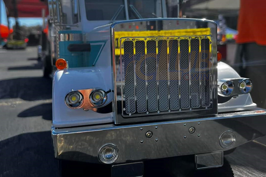 Paraurti Anteriore In Alluminio + Emblema Per Tamiya King Hauler, Scala 1/14