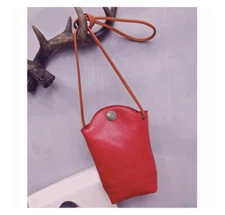 Mini Retro Bucket Bag Women PU Leather Handbag Crossbody Messenger Bag