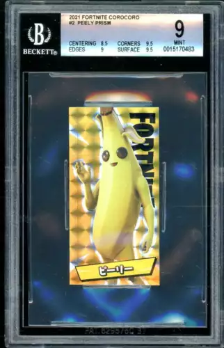Peely Prizm Card 2021 Fortnite Corocoro Japan #2 BGS 9 (8.5 9.5 9 9.5)