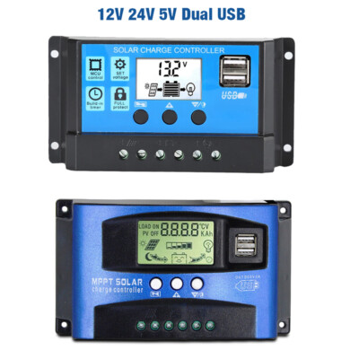 12/24V 10-100A MPPT PWM Solar Charge Controller Regulator Auto Focus Tracking