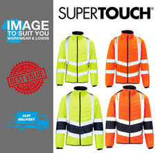 Supertouch Hi Vis Puffer Workwear Jacket