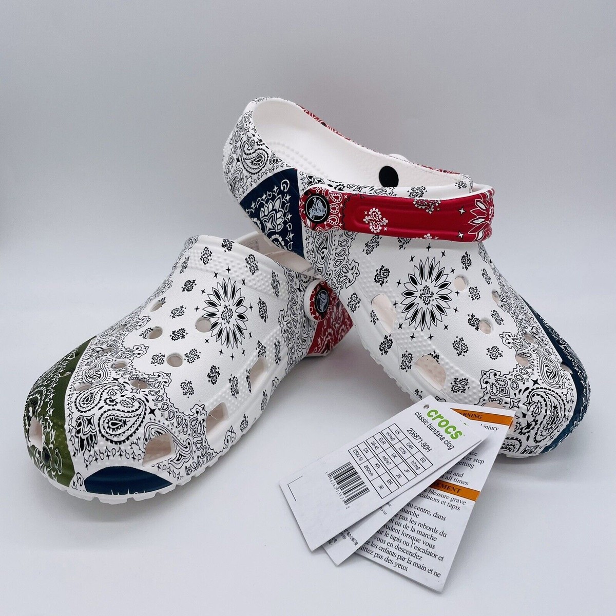 Unisex Crocs Classic Bandana Clogs 206871-90H | eBay