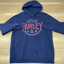 Hurley Mens Fleeced Sweatshirt M Hoodie Running Outdoor Active Hooded Sweater