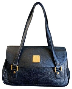 mcm black leather bag