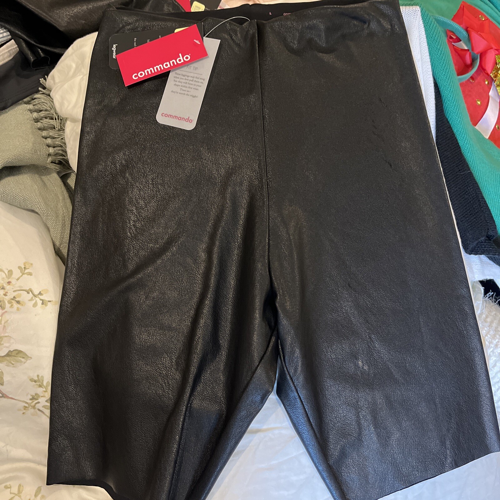 commando faux leather bike shorts