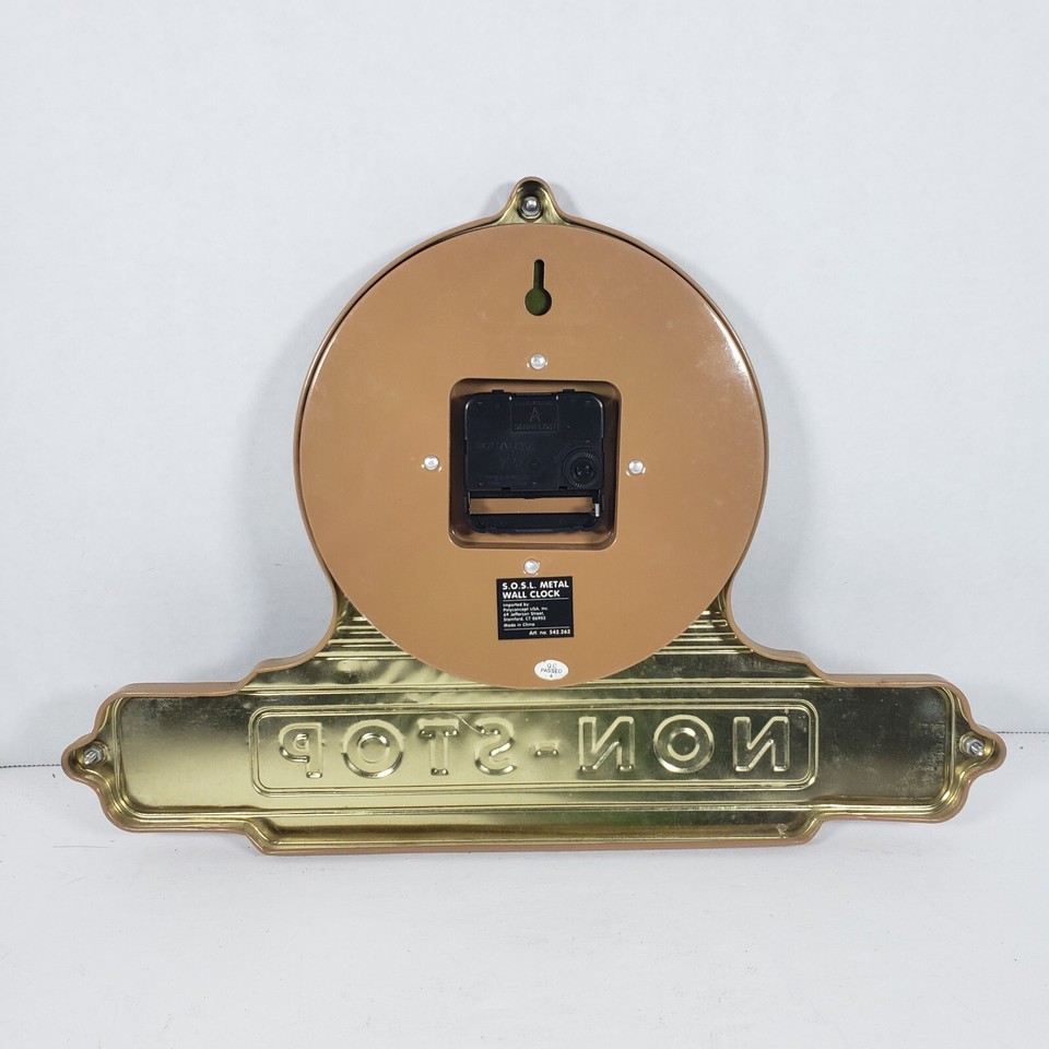 Spirit of St. Louis Metal Wall Clock 1930's Style Lindbergh Tin Solo