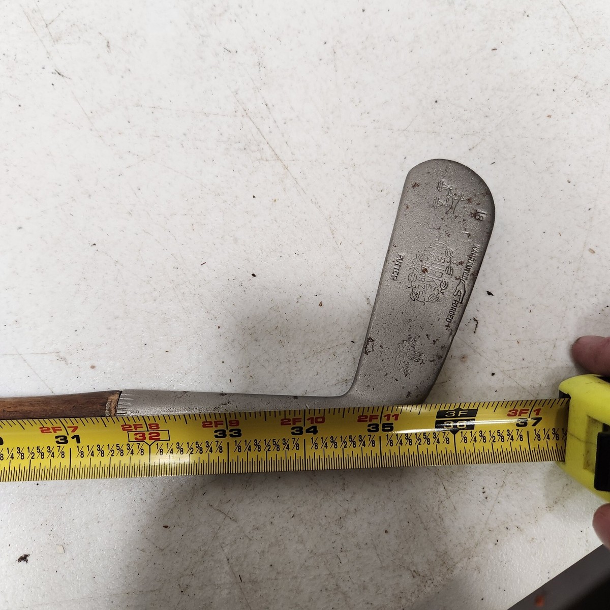 VINTAGE BURKE 18 PUTTER WOOD SHAFT NO GRIP 31.8in. Golf Club BH | eBay