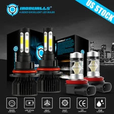 4-sides LED Headlight High Low Beam Fog Light 6500K For Suzuki Equator 2009-2012