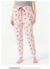 WOMEN'S JOYSPUN SKIING PENGUIN PLUSH LOUNGE PAJAMA PANTS SIZE 3X 22W-24W NWT