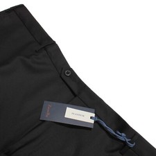 Zanella Platinum NWT Dress Pants Size 46 US Parker In Solid Black 100% Wool