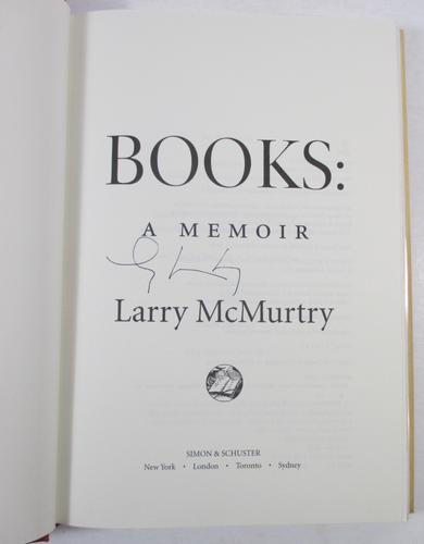SIGNED 1st ED, 1st Printing "BOOKS: A MEMOIR" Larry McMurtry Hardback DJ - Foto 2 di 4