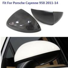 Carbon Fiber Car Side View Mirror Caps Parts For Porsche Cayenne 958 2011-2014