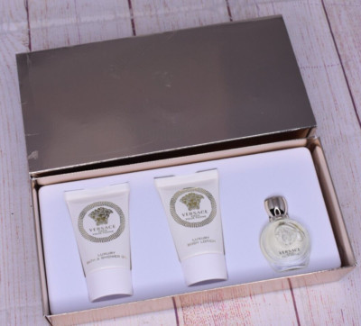 VERSACE Set Eros Pour Femme Bath & Shower Gel, Body Lotion, Eau De Parfum NEW