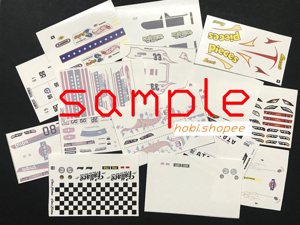 JC-9149 White Toner Waterslide Decals HONDA CRX LIGHT For Custom 1:64 Hot Wheel - Image 2 of 4