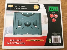 SLXGOLD Flat Screen TV Wall Mount Flat To wall Flush TV Mounting 14-32” 30KG Blk