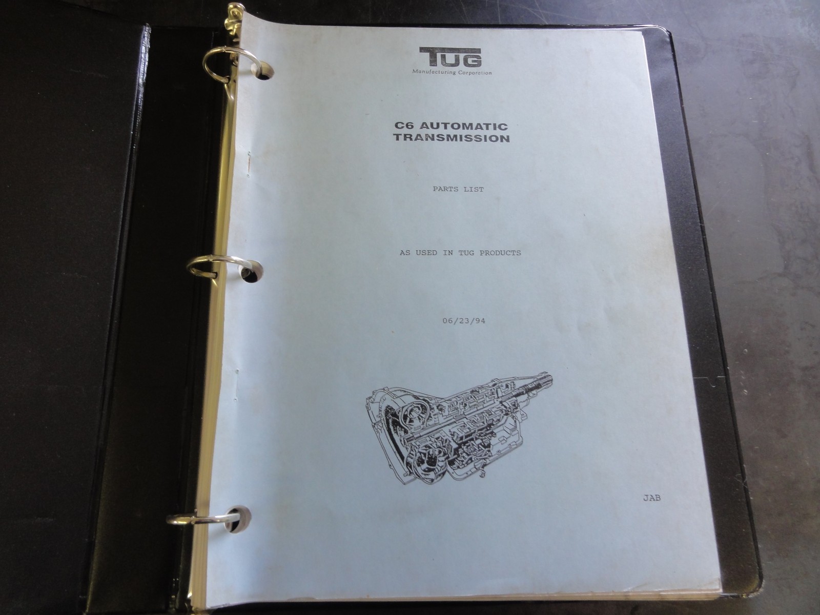 TUG C6 Transmission Parts List Manual eBay