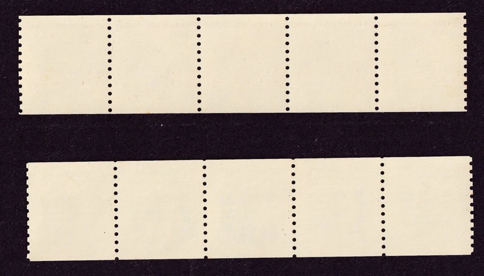 US #2252 Conestoga-Plate 1+#2253 Milk Wagon-Plate 1, 2 Plate Number Strips of 5 - Image 3 of 3