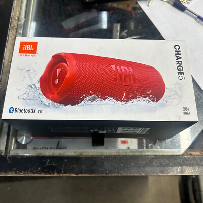 JBL Charge 5 Portable Speaker System - RED Free Shipping