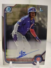 YEISON SANTANA AUTO 1ST 2022 Bowman Chrome Baseball CPA-YS Chicago Cubs