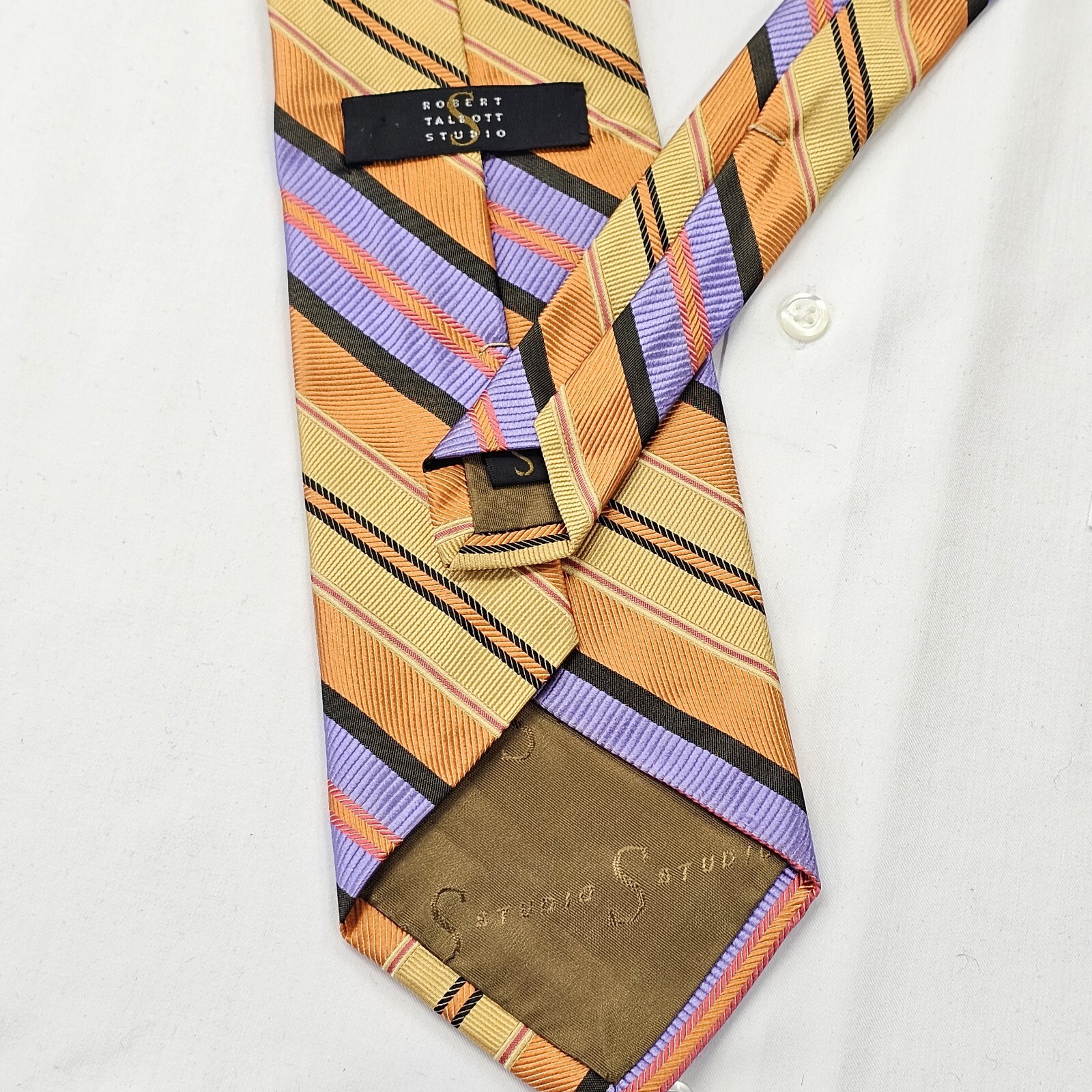 Robert Talbott Studio Necktie Striped Multicolor … - image 6