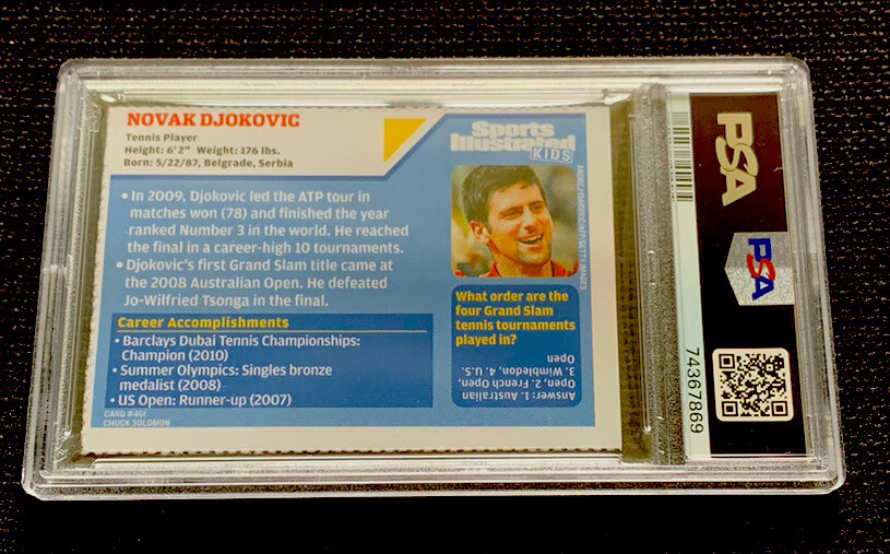 NOVAK DJOKOVIC ROOKIE Sports Illustrated SI For Kids #461 Low POP