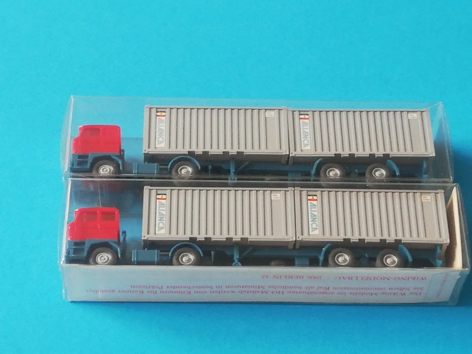 Wiking 1/87 DAF Container Zug Alianca - Konvolut 2 verschiedene Serie + Werbe - Bild 4 von 4