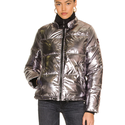 UGG IZZIE PUFFER JACKET NYLON SILVER 