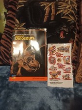 Discover Dinosaurs book and stickers lot.